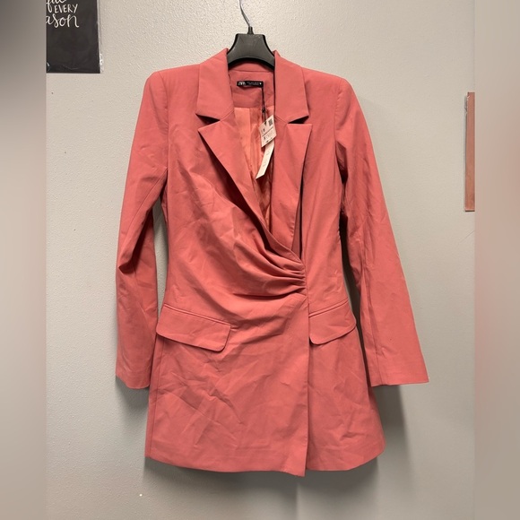 NWT ZARA Pink Blazer Dress Size Small 8661/338 - Picture 9 of 10
